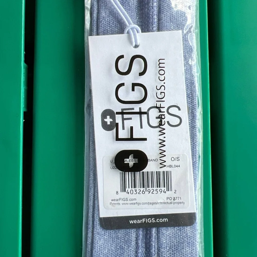 FIGS Seamless Cotton Blue Headband Women's Hair Accessory for All Hair Types